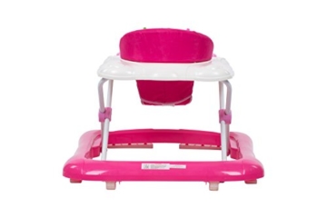 Clamaro „BABYRACER“ Baby Gehfrei (rosa) - Höhenverstellbare Lauflernhilfe mit extra hoher Rückenlehne und bequemen Polstern, extra Spielcenter mit Musik und Lichtern - 5