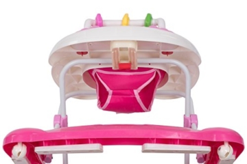 Clamaro „BABYRACER“ Baby Gehfrei (rosa) - Höhenverstellbare Lauflernhilfe mit extra hoher Rückenlehne und bequemen Polstern, extra Spielcenter mit Musik und Lichtern - 8