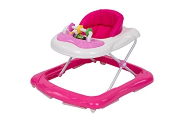 Clamaro „BABYRACER“ Baby Gehfrei (rosa) - Höhenverstellbare Lauflernhilfe mit extra hoher Rückenlehne und bequemen Polstern, extra Spielcenter mit Musik und Lichtern - 9
