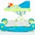 Fillikid Gehfrei Lauflernwagen 3in1 Exclusiv | Lauflernhilfe mit Spielbrett | Laufwagen mit Schaukel-Funktion | Babyschaukel 3 fach höhenverstellbar | Baby Walker mit Activity Center, Design:türkis/grün - 4