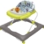 Fillikid Gehfrei Lauflernwagen Exclusiv | Lauflernhilfe mit Spielbrett & Anti-Rutsch-Funktion | Lauflernwagen 3 fach höhenverstellbar | Baby Walker mit waschbaren Einhang, Design:grün/grau - 1